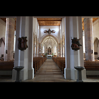 Waldkirchen, St. Peter und Paul (Bayernwalddom), Innenraum in Richtung Chor