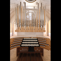 Weilheim i.OB., Stadtpfarrkirche Mari Himmelfahrt, Spieltisch und Orgel