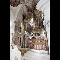 Weingarten, Basilika  St. Martin, Hauptorgel von der Seitenempore aus gesehen