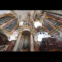 Weingarten, Basilika  St. Martin, Orgelempore von links