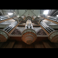 Mnster, Dom St. Paulus, Blick vom Spieltisch auf den Orgelprospekt
