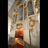 Berlin, Französische Friedrichstadtkirche (Französischer Dom), Orgel mit Spieltisch