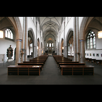 Köln (Cologne), St. Severin, Innenraum / Hauptschiff in Richtung Chor
