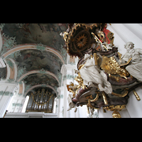 Sankt Gallen (St. Gallen), Kathedrale, Kanzel und Orgel