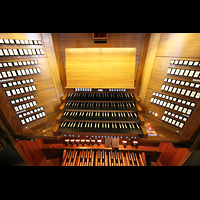 Sankt Gallen (St. Gallen), Kathedrale, Spieltisch der großen Orgel