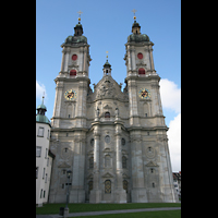 Sankt Gallen (St. Gallen), Kathedrale, Ostfassade mit Türmen