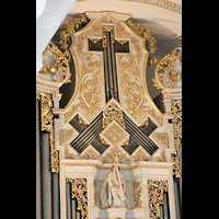 Sankt Urban (St. Urban), Klosterkirche, Pfeifen in Wappenform