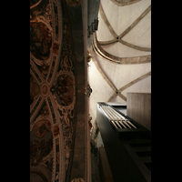 Chur, Kathedrale St. Mariae Himmelfahrt, Gewölbe mit Südgehäuse der Orgel