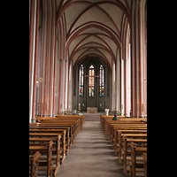 Bremen, Propsteikirche St. Johann, Innenraum / Hauptschiff in Richtung Chor