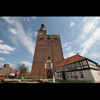 Tangermünde, St. Stephan, Fassade mit Turm