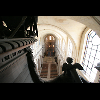 Versailles, Cathdrale Saint-Louis, Blick vom Dach der Orgel ins Hauptschiff