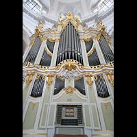 Dresden, Kathedrale (ehem. Hofkirche), Spieltisch mit Orgel