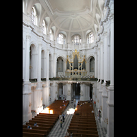 Dresden, Kathedrale (ehem. Hofkirche), Blick vom Chorumgang zur Orgel