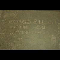 Stralsund, St. Marien, Grab- oder Gedenkstein von George (ohne 'W' :-) Busch