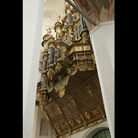 Stralsund, St. Marien, Orgelempore von der Seite