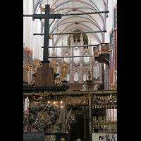 Stralsund, St. Nikolai, Blick vom Chorraum auf die große Orgel