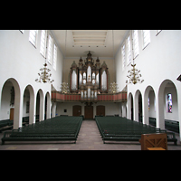 Bremen, St. Ansgarii, Innenraum / Hauptschiff in Richtung Orgel