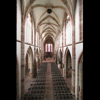 Saarbrcken, Stiftskirche St. Arnual, Blick von der Orgelempore in die Kirche