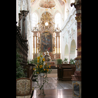 Ochsenhausen, Klosterkirche St. Georg, Spieltisch der Chororgel