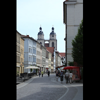 Wittenberg, Stadtkirche St. Marien, Blick von der Coswiger Straße zur Stadtkirche