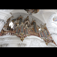 Weingarten, Basilika  St. Martin, Orgel seitlich perspektivisch