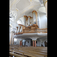 Frauenfeld, Kath. Stadtkirche St. Nikolaus, Orgelempore seitlich