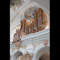 Luzern, Jesuitenkirche, Orgel vom seitlichen Triforium aus gesehen