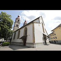 Winterthur, Stadtkirche, Auenansicht vom nrdlichen Kirchplatz aus