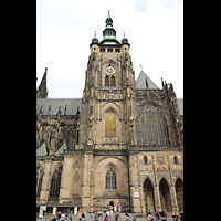 Praha (Prag), Katedrála sv. Víta (St. Veits-Dom), 96,60 m hoher Südturm und Querhaus
