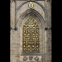 Praha (Prag), Katedrála sv. Víta (St. Veits-Dom), Goldenes Gitter am Hauptturm