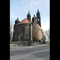 Dresden, Christuskirche, Außenansicht von Südwesten