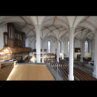 Bautzen, Dom St. Petri, Blick von der Seitenempore zur Orgelempore mit Eule-Orgel