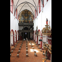Brandenburg, Dom St. Peter und Paul, Blick vom Lettner ins Hauptschiff mit Orgel