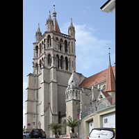 Lausanne, Cathédrale, Turm von Südosten