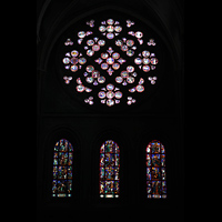 Lausanne, Cathédrale, Fensterrosette im südlichen Querhaus