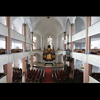 Hof, St. Michaelis, Blick von der Orgelempore in die Kirche
