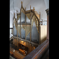Hof, St. Michaelis, Orgel von der oberen linken Seitenempore aus gesehen
