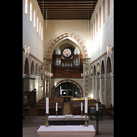 Helmstedt, Klosterkirche St. Marienberg, Blick ber den Altar zur Emporenorgel
