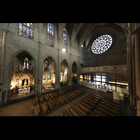 Barcelona, Baslica de Santa Mara del Pi, Blick von der Orgelempore in die Kirche in Richtung Rckwand
