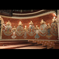 Barcelona, Palau de la Mùsica Catalana, Die Musen der Bühne unter der Orgel- rechte Seite