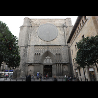 Barcelona, Baslica de Santa Mara del Pi, Fassade mit verhngter Rosette