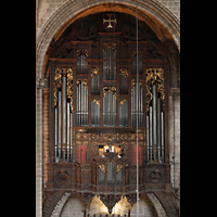 Barcelona, Catedral de la Santa Creu i Santa Eullia, Orgel, Ansicht vom sdlichen Triforium