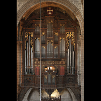 Barcelona, Catedral de la Santa Creu i Santa Eullia, Orgel, Ansicht vom sdlichen Triforium