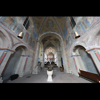 Schningen am Elm, St. Lorenz, Blick vom Altar zur Orgel