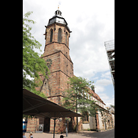 Landau, Stiftskirche, Ansicht von Sden von der Marktstrae