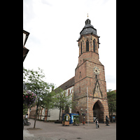 Landau, Stiftskirche, Ansicht von Norden von der Marktstrae