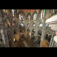 Köln (Cologne), Basilika St. Gereon, Blick vom oberen seitlichen Umgang des Dekagons in die Basilika