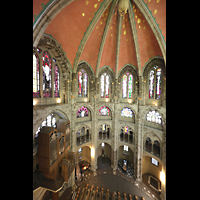 Köln (Cologne), Basilika St. Gereon, Blick vom oberen seitlichen Umgang des Dekagons in die Basilika und den Chor