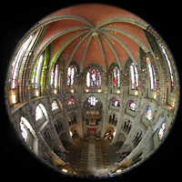 Köln (Cologne), Basilika St. Gereon, Gesamter Innenraum des Dekagons mit Orgel