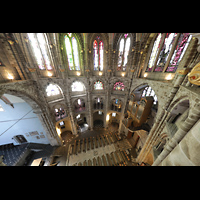 Köln (Cologne), Basilika St. Gereon, Blick vom oberen seitlichen Umgang des Dekagons zur Orgel und zum Chor